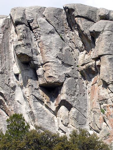 Route view of Tripple Roofs, Lower Breadloaves - Provo Wall, City of Rocks, Idaho