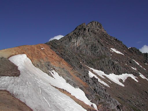 The view of Wetterhorn Peak, from just under it’s southeast ridge.