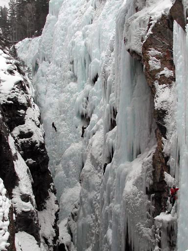 Alcove and the Lead Only Area, Ouray Ice Park, Ouray, Colorado