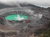 Volcan Poas, as seen from the viewing area in the park, after an hour wait for a break in the weather in which the volcano was completely fogged in.