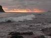 Sunset shot from the far south end of Playa Smara with the corner of Isla Chora on the left