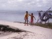 Two Kuna indian boys posing for this shot on the Isla Nalunega dock