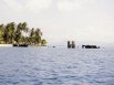 Small ship sunk in shallow water in the San Blas Islands